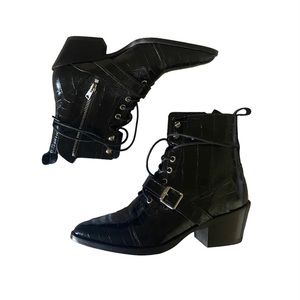 All Saints Katy Croc Boots 🐊